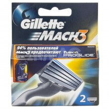 сменные лезвия Gillette Mach3 2шт упаковка (цена за упаковку)