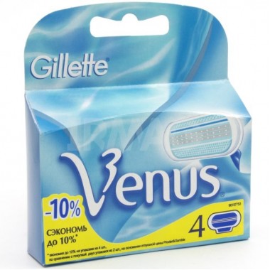 сменные лезвия Gillette Venus упаковка 4шт (цена за 1шт)