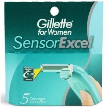 сменные лезвия Gillette for women Sensor Excel упаковка 5шт (цена за 1шт)