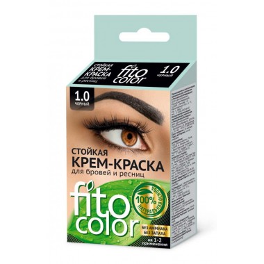 краска для бровей и ресниц Fitocolor черный