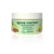 скраб для тела Aroma Fantasy свежий микс лайм и малина 300мл