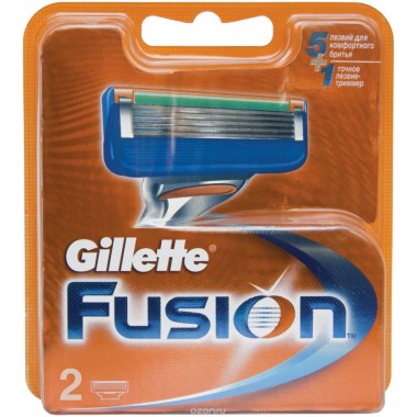 сменные лезвия Gillette Fusion упаковка 2шт (цена за упаковку)