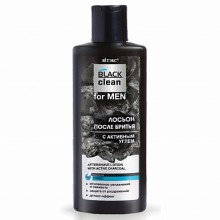 BLACK clean for MEN Лосьон п/бритья с активным углем 150мл.