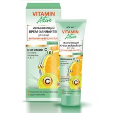 VITAMIN ACTIVE Увлажняющий крем-хайлайтер для лица витаминный коктейль SPF15 дневной